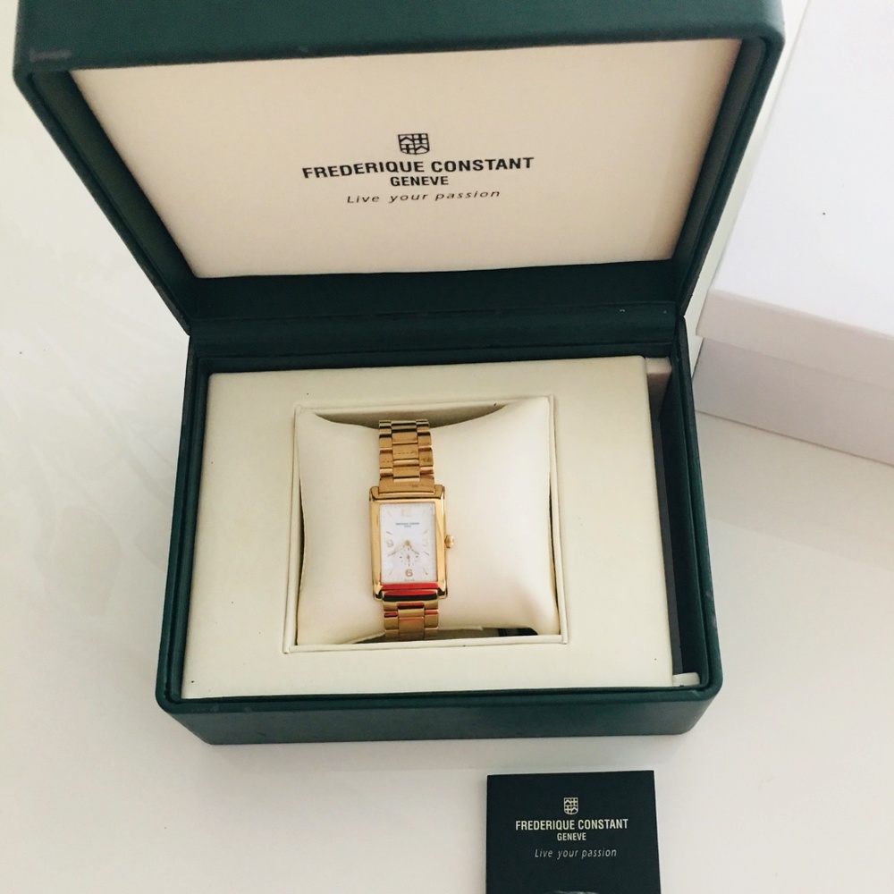 Frederique Constant Carree Quartz Unisex Watch NWB